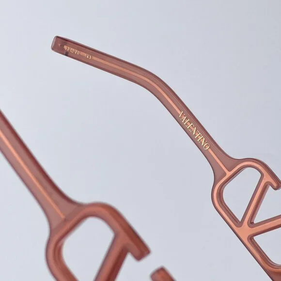 Valentino Women BRAND NEW Sunglasses Titanium Pink Gold Rose Oversized Square Valentino Women Sunglasses Titanium Pink Gold Rose Oversized  main image 2